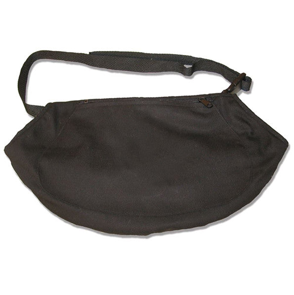 Black Fleece lined Hand warmer Muff has easy angled openings for the hands. The front zipper pocket can be used to store items or for added warmth by placing Heat Factory Warmers in it. Great way to keep your hands warm.