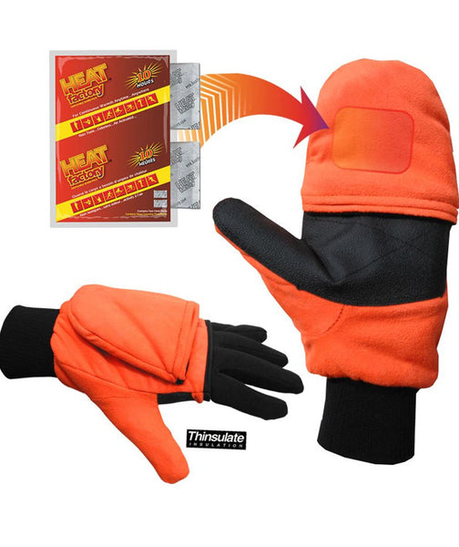 Blaze Orange Heated Pop-Top Glove