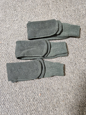 Olive Green Mid Calf Wool Blend Scout Socks- 3 pair