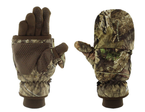 Heat Factory Deluxe Camo Pop Top Mitten GloveThe mitten cap has a specially designed pocket to hold the Heat Factory warmers under the fingers. Quiet magnet holds mitten cap back out of the way when not needed. Inner glove liner gives full finger coverage. The Pop Top Mitt includes one pair of Heat Factory warmers. 
