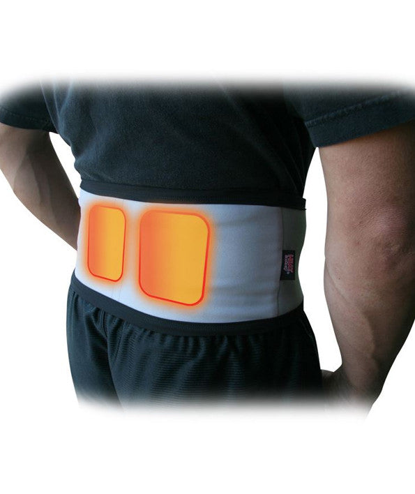 The Heat Factory Back Wrap is the perfect solution for a sore back. The elastic material is made of veltrex so it can stretch to almost any size. The key feature is the two large warmer pockets. These pockets are designed for the Heat factory Large Body Warmers which supply you with 24 hours of continuous warmth. This is a high quality backwrap that can be hand washed.  One size fits most,  Made in USA