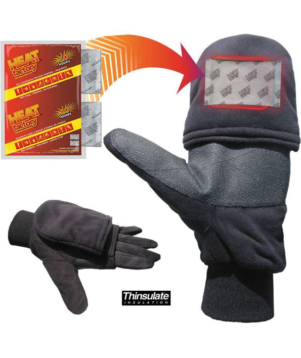 Black Heated Pop-Top Glove