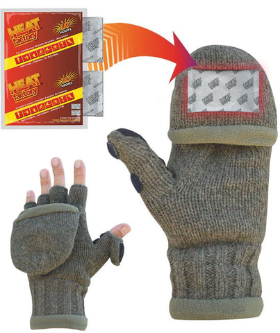 Olive Heated Ragg wool glove