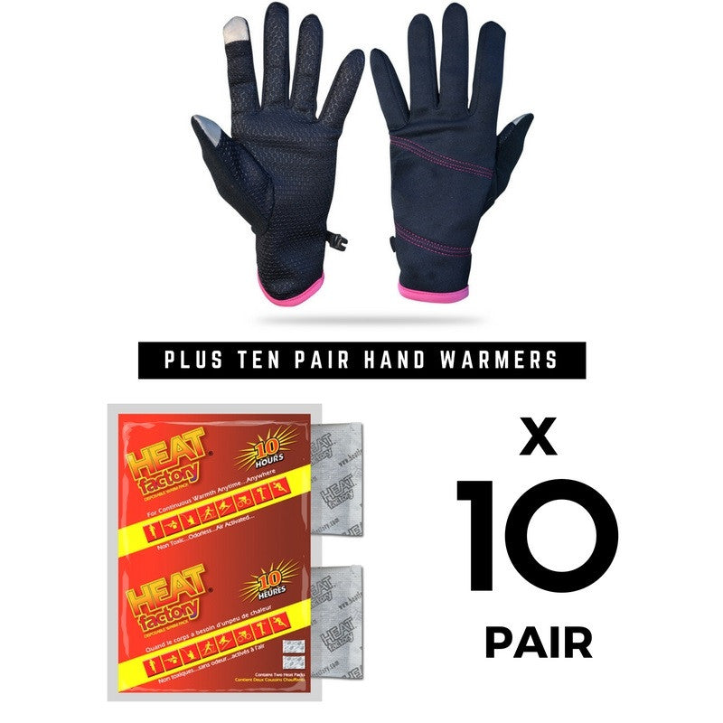Black Light weight glove & 10 pair warmers