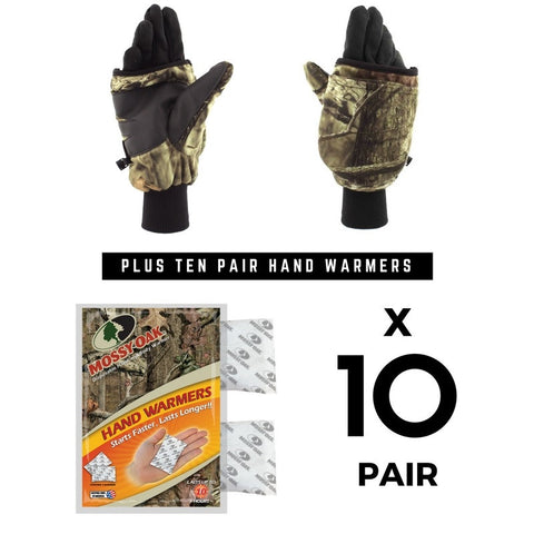 Pop Top Mitten + (10) Pair Hand Warmers Combo
